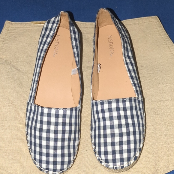 Merona Women's Navy Checkered Espadrilles - Picture 1 of 6